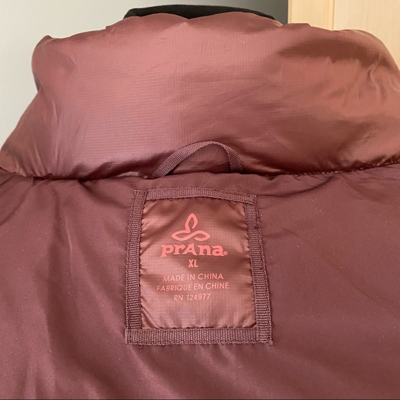 Prana Down Feather Milly Puffer Vest Burgundy/Maroon Size XL - Picture 11 of 16